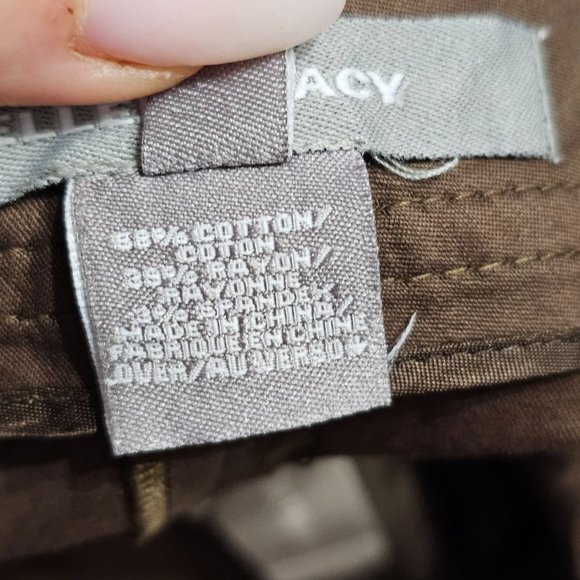 NWT Ellen Tracy Brown Trowser Straight Leg Elastic Roughing at waist sz 18 - Picture 7 of 11